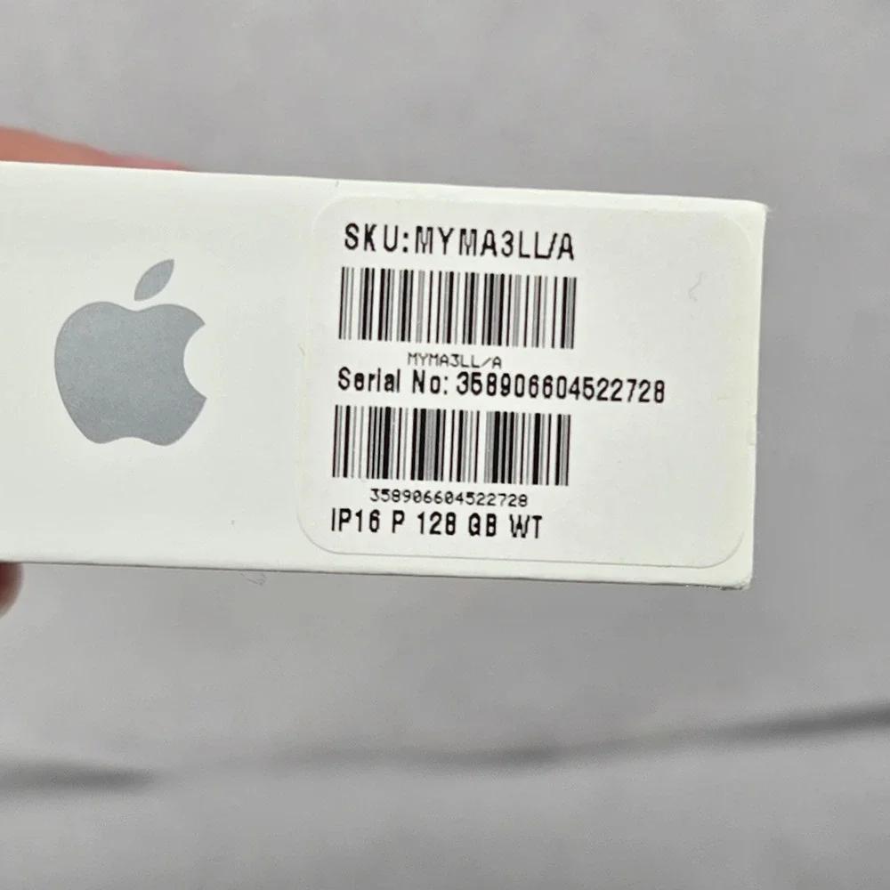 Apple iPhone 16 Pro 128GB White Titanium Empty Retail **Box Only** A3083